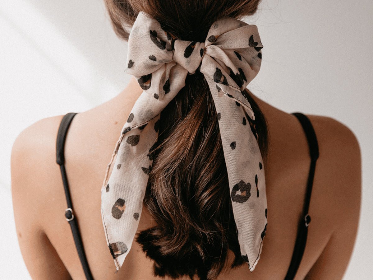 SOPHIE Mini Scarf Leopard Blush hair tie